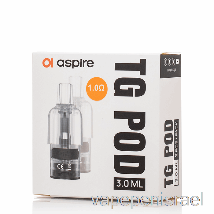 תרמילים להחלפה של Vape Israel Aspire Tg חד פעמיים 1.0ohm Tg Pods